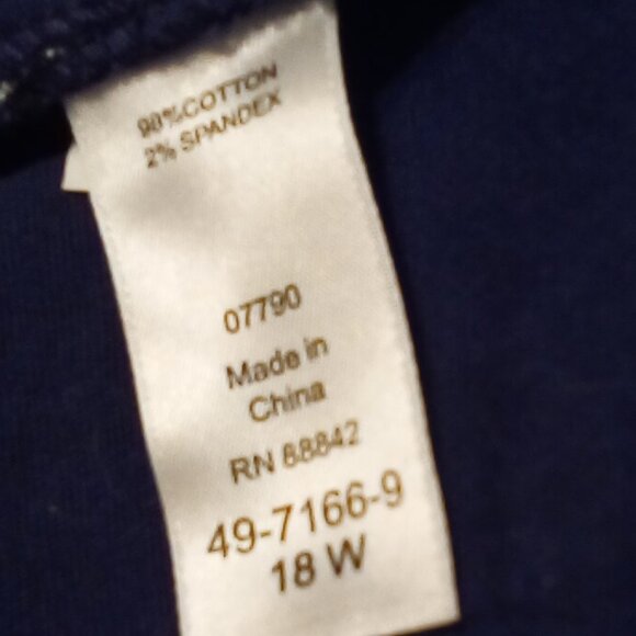 Flocked Straight Leg Jeans by Denim 24/7-sz 18W-Purple w/black flocking - Picture 5 of 10